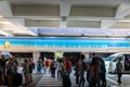 BADUNG/BALI-MARCH 28 2019:The atmosphere of hubbub in the pick up area of Ã¢â¬â¹Ã¢â¬â¹the international airport in Ngurah Rai. Seen a